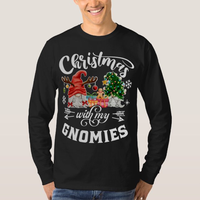 Camiseta Navidades Con Mis Navidades De Gnomies Gnome Funny (Anverso)