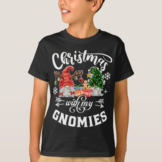 Camiseta Navidades Con Mis Navidades De Gnomies Gnome Funny (Anverso)