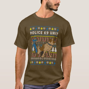 Camiseta Navidades Con Unidad De Policía K9