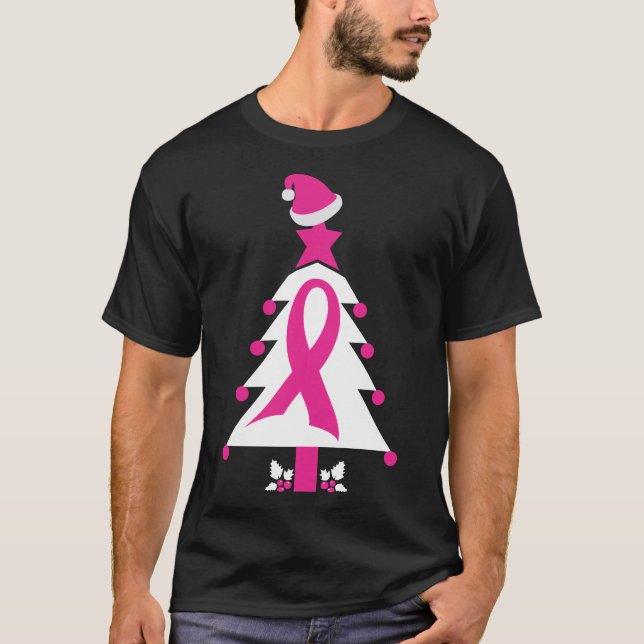 Camiseta Navidades Concienciación sobre el cáncer de mama (Anverso)