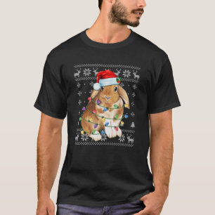 Camiseta Navidades Conejo Santa Hat Bunny Lover Regalo Merr