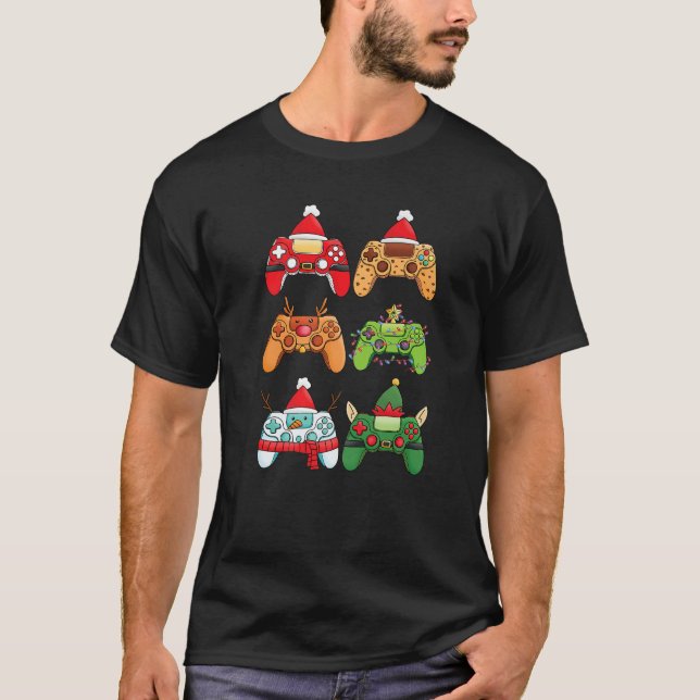 Camiseta Navidades Controladores de juegos de ciervos de Sa (Anverso)