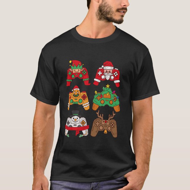Camiseta Navidades Controladores de juegos de ciervos de Sa (Anverso)