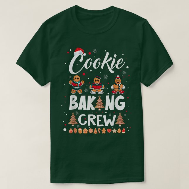 Camiseta Navidades Cookie Baking Crew Divertidas Navidades  (Diseño del anverso)