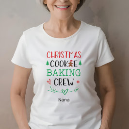 Camiseta Navidades Cookie Baking Crew Familia Adulto Nombre