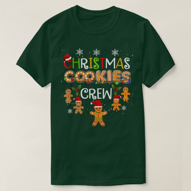 Camiseta Navidades Cookie Baking Crew Funny Pajamas Family (Diseño del anverso)