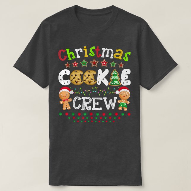 Camiseta Navidades Cookie Baking Crew Funny Pajamas Family (Diseño del anverso)