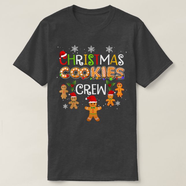Camiseta Navidades Cookie Baking Crew Funny Pajamas Family (Diseño del anverso)