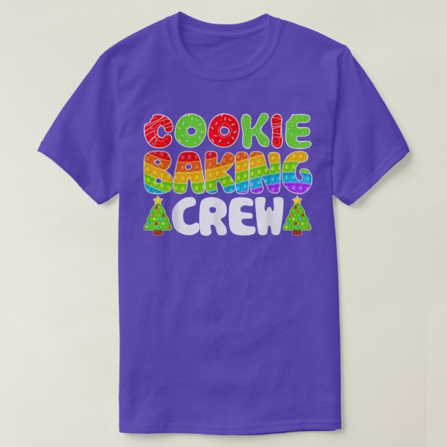 Camiseta Navidades Cookie Baking Crew Funny Pajamas Fidget (Diseño del anverso)