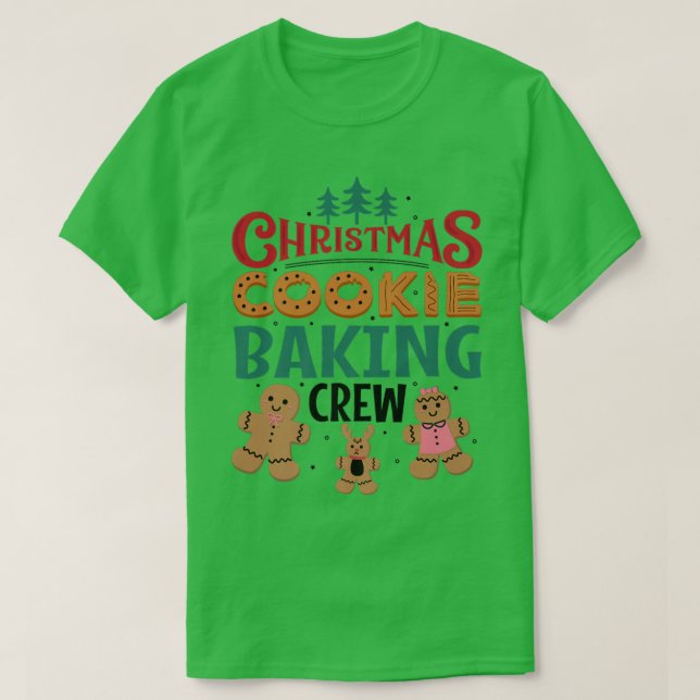 Camiseta Navidades Cookie Baking Crew Gingerbread Team Sant (Diseño del anverso)
