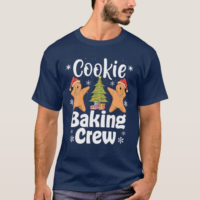 Camiseta Navidades Cookie Baking Crew Pajama, Gingerbread C (Anverso)