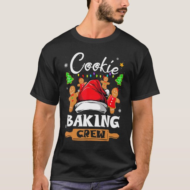 Camiseta Navidades Cookie Baking Crew Pajamas Familia Xmas  (Anverso)