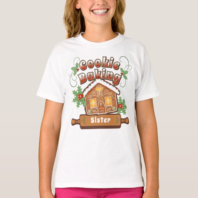 Camiseta Navidades Cookie Baking Gingerbread House - (Anverso)