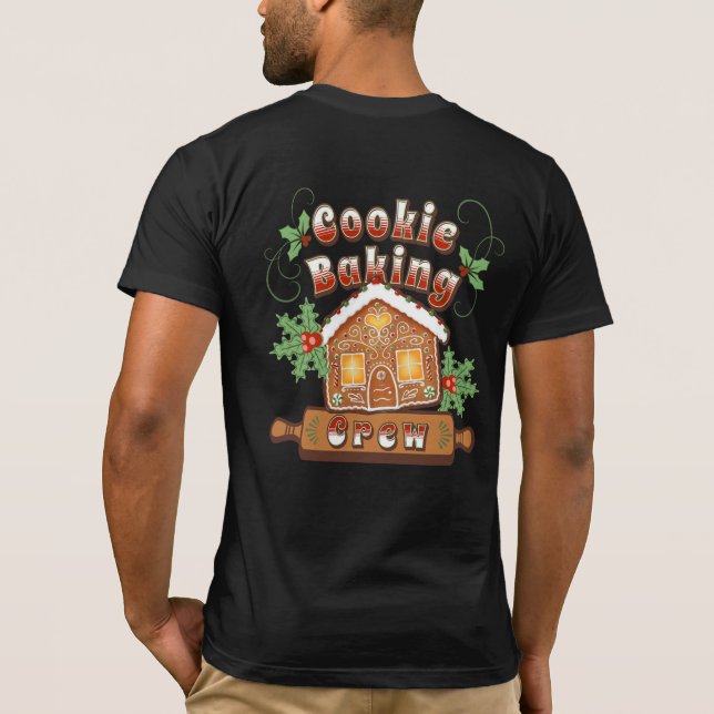 Camiseta Navidades Cookie Baking Gingerbread House - (Reverso)