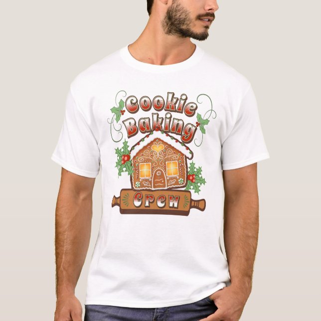 Camiseta Navidades Cookie Baking Gingerbread House Crew - (Anverso)