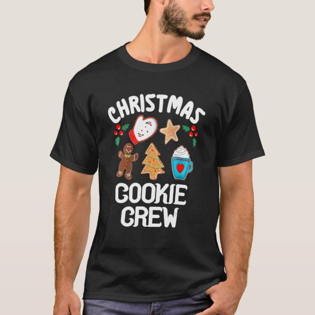 Camiseta Navidades Cookie Crew Gingerbread Man Baking Coffe (Anverso)