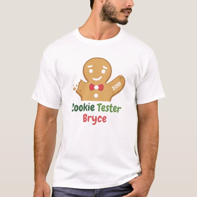 Camiseta Navidades Cookie Tester Cute Holiday Baking Team (Anverso)