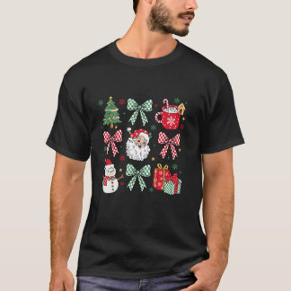 Camiseta Navidades Coquette Bow Santa Merry Vibes navideñas