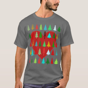 Camiseta Navidades Corazón Árboles de Navidad Aman Navidade
