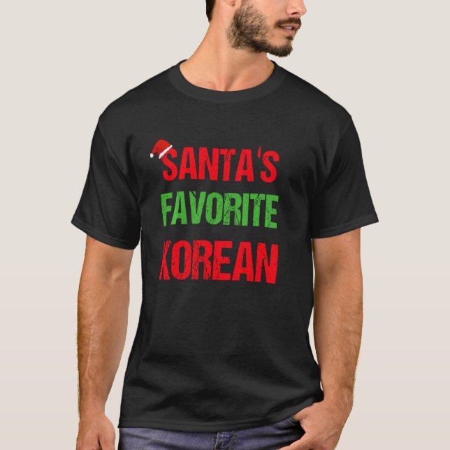 Camiseta Navidades coreanos graciosos de Corea Pajama (Anverso)