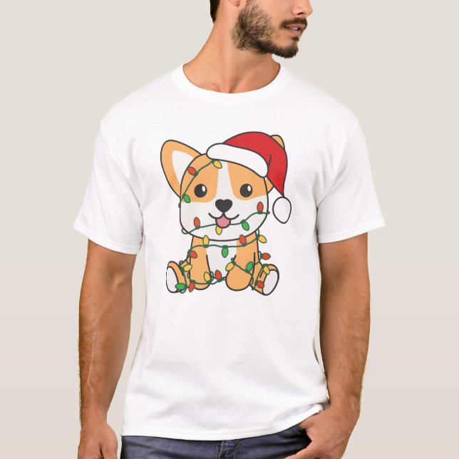 Camiseta Navidades Corgi Animales De Invierno Perro (Anverso)
