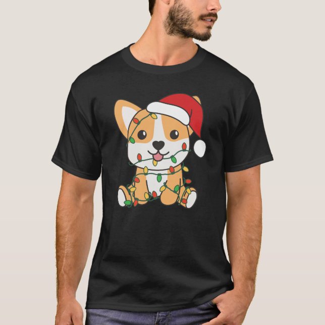 Camiseta Navidades Corgi Animales De Invierno Perro (Anverso)