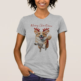 Camiseta Navidades Corgi con renos