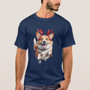 Camiseta Navidades Corgi con renos