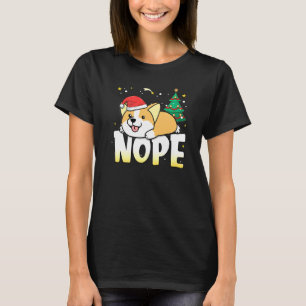 Camiseta Navidades Corgi Cute Nope Lazy Perro Chicas Clot