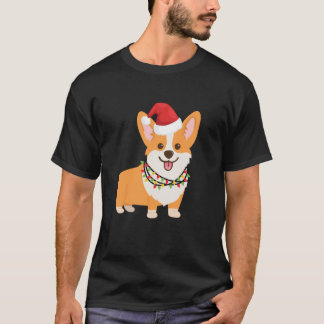 Camiseta Navidades Corgi Perro Personalizado Estilo Rojo Am