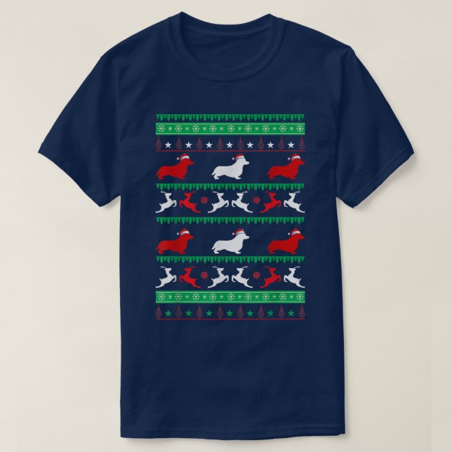 Camiseta Navidades Corgi Sudadero Para Hombres Perros Perro (Diseño del anverso)