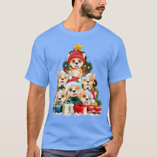 Camiseta Navidades Corgi Tree Santa Corgi Perro Lover Noved