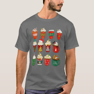 Camiseta Navidades cortas Café helado Latte Design Hombres 