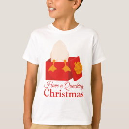 Camiseta Navidades cortos Humor naranja gracioso pato en ca
