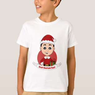 Camiseta Navidades cortos muchacho con pelo negro
