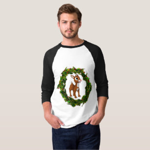 Camiseta Navidades cortos venado y coraje