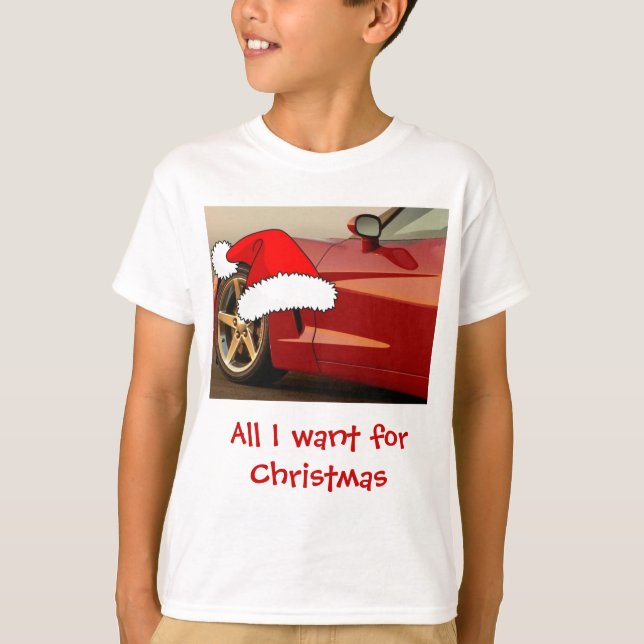 Camiseta Navidades Corvette rojo (Anverso)