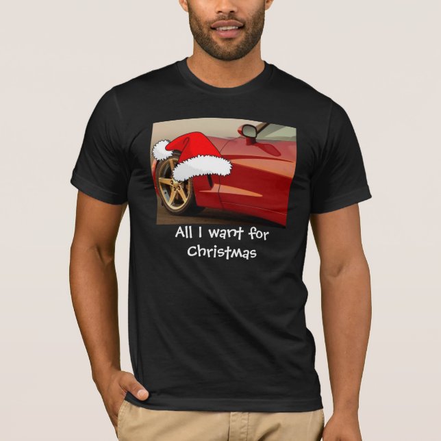 Camiseta Navidades Corvette rojo (Anverso)