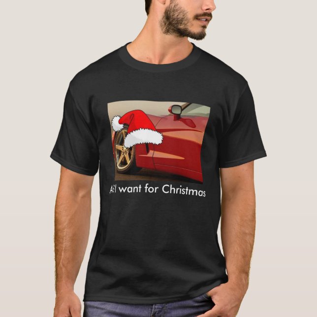 Camiseta Navidades Corvette rojo (Anverso)