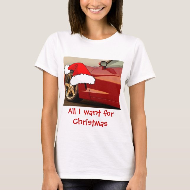 Camiseta Navidades Corvette rojo (Anverso)