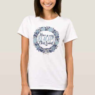 Camiseta Navidades Costero de la corona de la coraza de la 