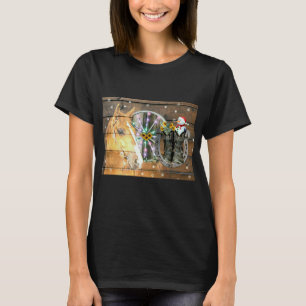 Camiseta Navidades Cowboy Boots Horse Wagon