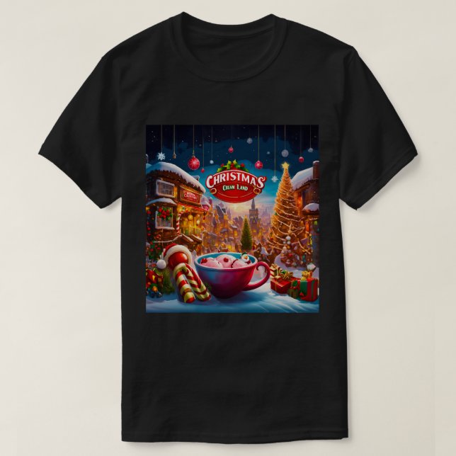 Camiseta Navidades Cream Land (Diseño del anverso)