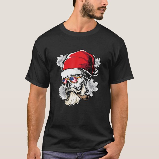Camiseta Navidades Crecen Funny Santa Hat Xmas Hombres Muje (Anverso)