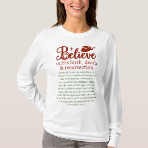 Camiseta Navidades creen que Jesús Natividad Manga Blanca L