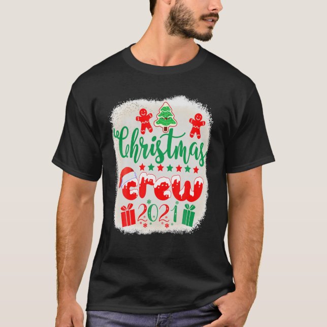 Camiseta Navidades Crew 2021 Feliz Navidad Y Ble Brillante (Anverso)