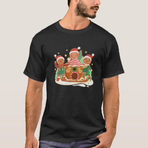 Camiseta Navidades Crew Gingerbread En Candy House Cute Xma
