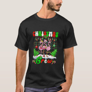 Camiseta Navidades Crew Love lindo Flamingo Family Xmas Lig