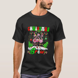Camiseta Navidades Crew Love lindo Flamingo Family Xmas Lig