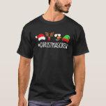 Camiseta Navidades Crew Santa Hat Snowman Reindeer Christma<br><div class="desc">Navidades de renos de muñeco de navidad de Santa Hat</div>